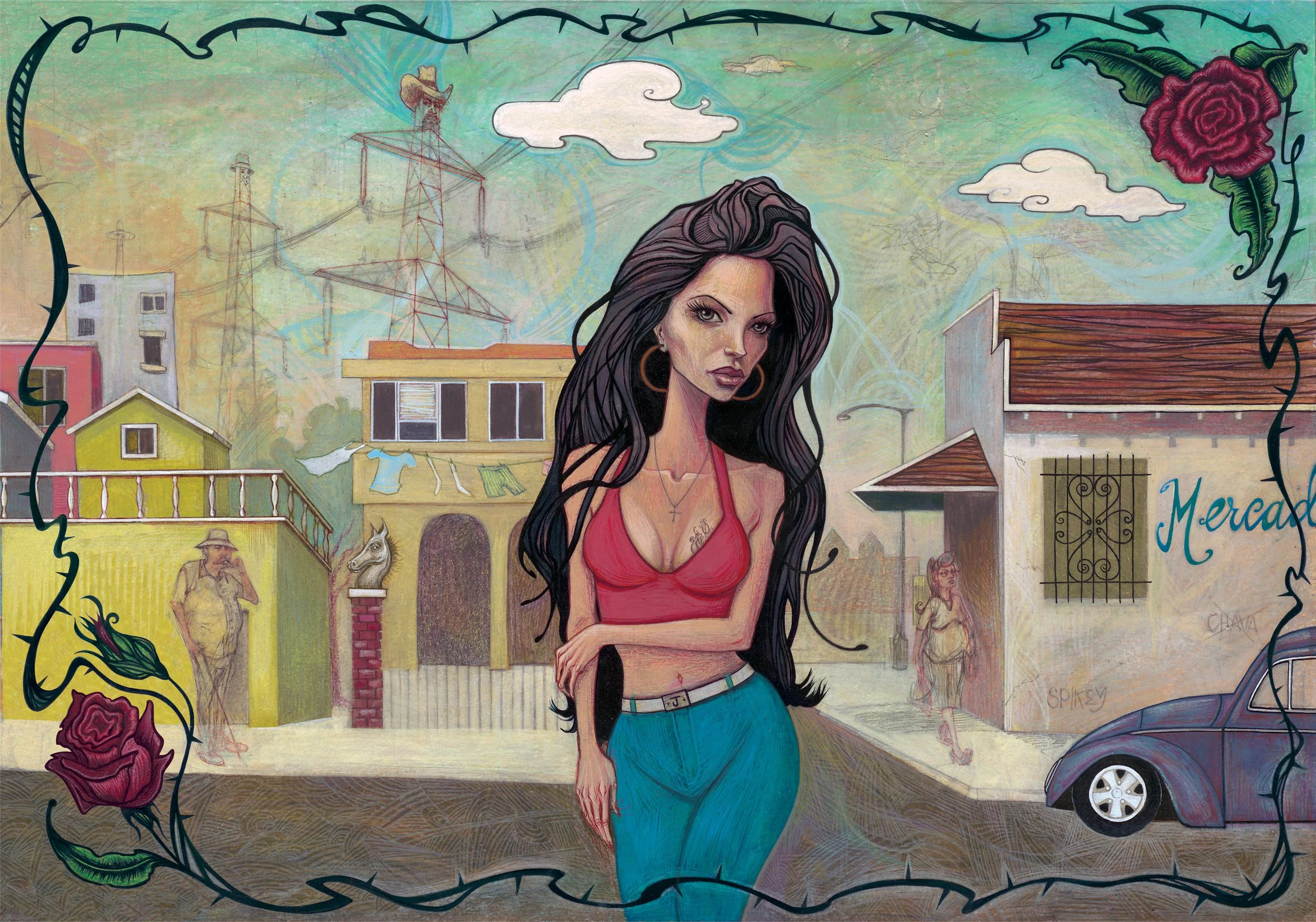 絵画/【Lady GG】 Lady of Hazard - Giclee Art Print — Jeaneen Carlino